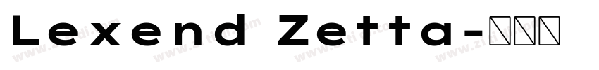 Lexend Zetta字体转换